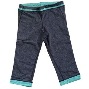Gap Fit Leggings Capri Pants Gray Green Stretch Yoga Activewear Women Size Small